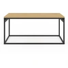 Image de Idomya - Table basse Memphis avec plateau relevable bois/noir - 90x48x40.5/53.5 cm OS