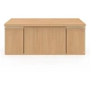 Image de Idomya - Table basse Tania 2 en 1 avec plateau dépliant et 4 assises bois - 100x55/110x39/51 cm OS