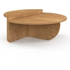 Image de Idomya - Tables basses rondes asymétriques bois chaud - 90x90x35 cm OS