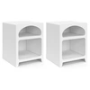 Image de Idomya Factory - 2 Tables de chevet organiques blanches - 40x40x50 cm OS