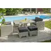 Image de Salon de jardin bas Océane résine tressée crème DCB Garden 8 personnes