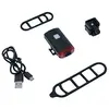 Image de Eclairage velo usb avant +arriere newton led 200 lumens (avant) pour casque 3 modes (autonomie 2h-5h)