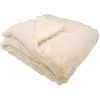 Image de Couverture doublée - DOMIVA - Ultra douce et chaude - 75 x 100 cm - Crème