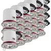 Image de LampesEcoEnergie support Spot Encastrable - Lot de 20 Supports Orientables pour Spots Ampoules LED BBC - Partie Visible 100mm en Aluminium Brossé, Douille GU10 - Remplacement Ampoule Simple & Rapide