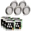 Image de LampesEcoEnergie Lot de 25 spot led encastrable complète ronde fixe alu brossé eq. 50w blanc chaud