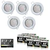Image de LampesEcoEnergie 5 SPOTS LED DIMMABLE SANS VARIATEUR 7W eq.56w BLANC NEUTRE ORIENTABLE FINITION BLANC
