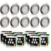 Image de LampesEcoEnergie 40 SPOTS LED DIMMABLE SANS VARIATEUR 7W eq.56w BLANC CHAUD FINITION ALU BROSSE