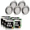 Image de LampesEcoEnergie 15 SPOTS LED DIMMABLE SANS VARIATEUR 7W eq.56w BLANC NEUTRE FINITION ALU BROSSE
