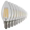Image de LampesEcoEnergie Lot de 10 Ampoules Flamme Filament 4w eq. 42W Culot E14 blanc chaud 2700-3200K