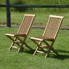 Image de Teck'Attitude Chaises de Jardin Pliantes en Teck Massif Java (Lot de 2)