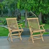 Image de Teck'Attitude Fauteuils de Jardin pliants en Teck Massif Java (Lot de 2)