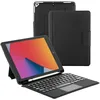 Image de MOBILIS Coque pour iPad 10.2" (9/8/7ème Gén) avec Clavier Bluetooth Touchpad Amovible, Porte-Stylet Compatible Apple Pencil & Trépied, Etui Protection Résistante, Housse Clavier Français AZERTY, Noir