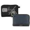 Image de MOBILIS Pochette pour Câbles et Accessoires, Sac de Rangement pour Voyage/Bureau, Finition Bi-matière 40% Recyclé, Contenu Visible, Bleu Marine/Noir