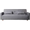 Image de CONCEPT USINE - Canapé Droit Moderne Scandinave Convertible 3 Places Copenhague en Tissu Gris avec Accoudoirs + 2 Coussins d'Appoint | Dossier & Assise Déhoussables - Largeur 213 cm