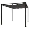 Image de CONCEPT USINE | Tonnelle Autoportante 3 x 3m Soit 9m² | Design TUSA Gris | Structure en Acier Robuste | Toile Rétractable en Polyester 180g/m² | Confort Optimal | Idéal pour Terrasse, Jardin