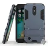 Image de htdmobiles Housse Etui Coque Rigide Anti Choc pour LG K10 (2017) + Verre trempe - Bleu Fonce