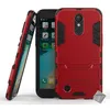 Image de htdmobiles Housse Etui Coque Rigide Anti Choc pour LG K10 (2017) + Verre trempe - Rouge