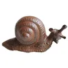 Image de La Grande Prairie Escargot Fonte Marron 8x6x16cm