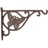 Image de La Grande Prairie Potence Papillon Fonte Marron patiné 25x4x17cm