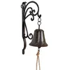 Image de La Grande Prairie Cloche de Porte Fonte pour Maison ou Jardin 15x10x32cm