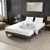 Image de BELLECOUR Pack Lit Complet - Matelas Mémoire de Forme + Sommier à Lattes en Bois 180x200 cm Paris + 2 Oreillers Mémoire de Forme + 1 Couette Thermo-Isolante 220x240 cm + 1 Protège-Matelas Absorbant