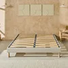 Image de Nuit DE Coton | Sommier à Lattes en Bois avec Pieds Lino 140x190 cm Hauteur 30 cm | Cadre de lit Robuste et Elegant Coloris Beige | Montage Facile