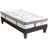 Image de BELLECOUR Lit Complet 1 Place 90x200   Matelas 26 cm mémoire de Forme et Ressorts ensachés + Sommier à Lattes Bois - Fabriqué en Europe Reina 2.0