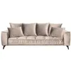 Image de Maison Aubertin Canapé Velours Droit Beige Altamo - 3 Places