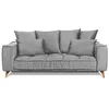 Image de Maison Aubertin Canapé Tissu Droit Gris Clair Altamo - 2 Places