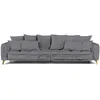 Image de Maison Aubertin Canapé Tissu Droit Gris Foncé Altamo - 4 Places