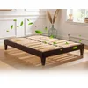 Image de Sommier en Kit Tissu Gris - 140 x 200 cm à Latte 2 Places en Bois Massif, Technologie Tri-Lattes, Structure Robuste avec Pieds Inclus, Aération Optimale, Montage Facile, Lit Ergonomique