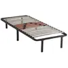 Image de Sommier Céleste 90x190 cm, Cadre à Lattes 1 place, 8 Curseurs de Fermeté Ajustables, Structure Métallique avec 18 Lattes en Bois, Avec Pieds, Confort Ergonomique, Compatible Cadre de Lit