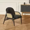 Image de Robin des bois - Marcel : Fauteuil en chêne, cannage et Velours Noir