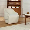 Image de Robin des bois - Presley : Fauteuil en pin et Tissus Bouclette Blanc