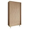 Image de Bestmobilier - Armoire Diego en Bois avec Rangements 2 Portes 1 Tiroir - Salon Scandinave