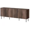 Image de Bestmobilier - Franco - Buffet Bas - Effet Bois - 4 Portes - 200 cm, Bois