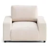 Image de Lisa Design - Pivoine - Fauteuil en Velours côtelé, Beige