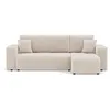 Image de Bestmobilier Nicole - canapé d'angle réversible 4 Places Convertible avec Coffre en Tissu