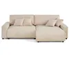Image de Lisa Design - Pivoine - canapé d'angle 4 Places réversible Convertible avec 2 coffres en Velours côtelé, Beige