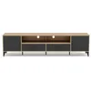 Image de Bestmobilier Tribeca - Meuble TV - Effet Bois et métal Noir - 200 cm