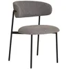 Image de Lisa Design - Erica - Lot de 2 chaises en Tissu Bouclette - Pieds en Acier, Gris