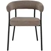 Image de Lisa Design - Sadie - Lot de 2 chaises FSC 100% en Tissu texturé - Pieds en Acier, Marron