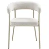 Image de Lisa Design - Sadie - Lot de 2 chaises FSC 100% en Tissu texturé - Pieds en Acier, Beige