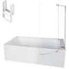 Image de Baignoire bain-douche JACOB DELAFON Malice 160x85 - Droite - Acrylique encastré - Accès facilité - Pieds réglables + Pare-bain + Étagère