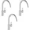 Image de GROHE Lot de 3 Mitigeurs cuisine Bauloop Bec haut chrome