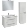 Image de Jacob Delafon Pack Meuble Vasque 80 cm Ola up Blanc + Colonne + Miroir + Spot