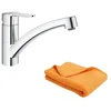 Image de Robinet de cuisine bec bas GROHE Start Eco Quickfix + microfibre