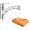 Image de Robinet de cusine avec douchette GROHE Start 2021 + microfibre