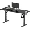 Image de REKT R-Desk 150 - Bureau Gaming 150 x 60 x 75 cm pour Gamer - Supporte jusqu'à 100 Kg - Repose Casque - Porte Gobelet - Bureau Gamer Gaming PC Console Table Gamer