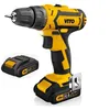 Image de VITO - Perceuse Visseuse sans Fil 14.4V 2 Batteries Lithium 2 Ah Charge Rapide 1h Léger 1.14 kg Double Vitesse Perçage/Vissage Mandrin 10mm Kit 13 Accessoires